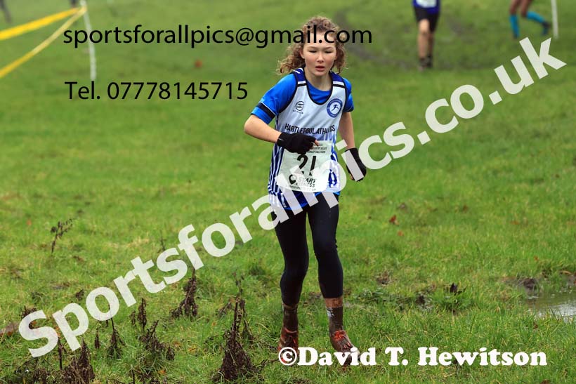 Girls under-13s 2023 NECAA Cross Country Relays, Thornley Hall Farm, Peterlee, County Durham. Photo: David T. Hewitson/Sports for All Pics